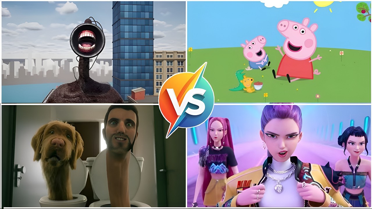 Skibidi Toilet🆚PEPPA PIG.EXE 🆚Siren Head 🆚Kpop demon hunter 🎶 Tiles Hop EDM Rush