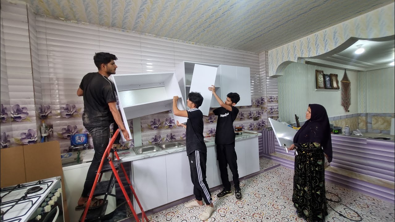 Making the most attractive cabinets for mom's kitchen by Khosrow and Narges
