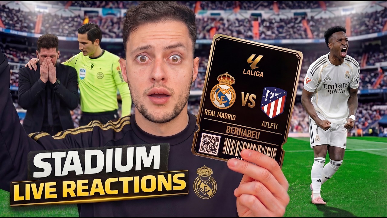 Vini crushes TWELVE MEN Atleti 🔥 Real Madrid Atletico Madrid Bernab&eacute;u Live Reactions & 4K Highlights