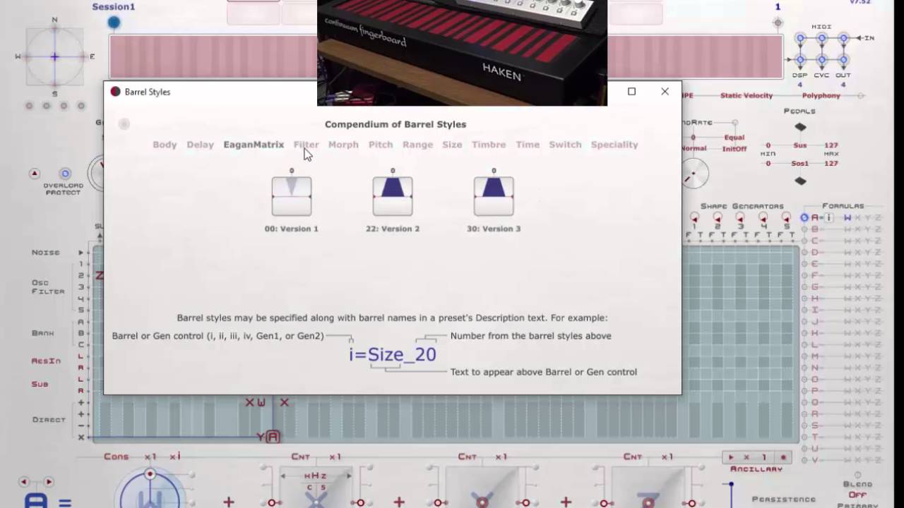 Haken Continuum EaganMatrix Programming Session 3 - Barrels (Now called Macro Controllers)