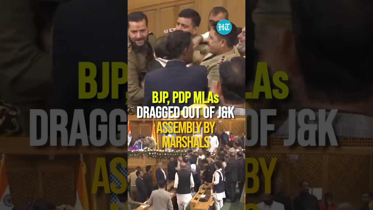 BJP, PDP MLAs Manhandled By Marshals & Evicted From J&K Assembly After Massive Scuffle