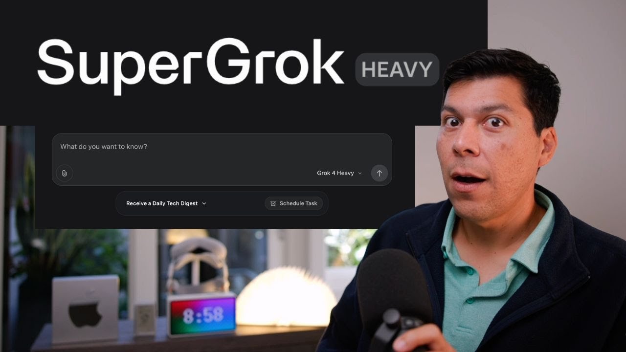 $300/month Super Grok 4 Heavy Live: Making apps, MCPs, prompting