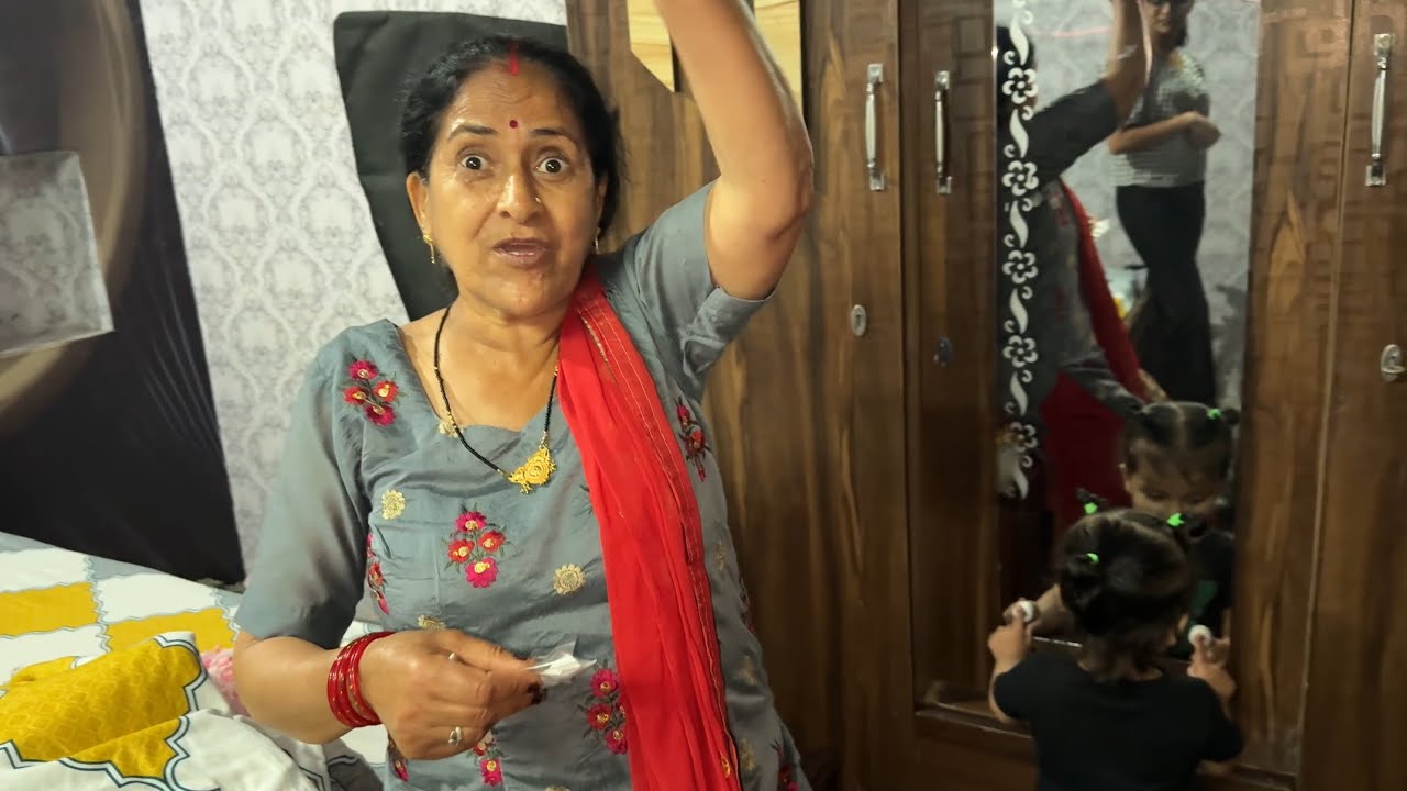दादी  घर पहुँची Ridhi॥ सीधा मंदिर 🛕 ले गये ❤️ #greeshbhatt #familyvlogs 