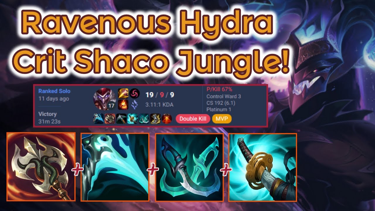 Ravenous Hydra Crit Shaco - S14 Grind! :D [League of Legends] Full Gameplay - Infernal Shaco