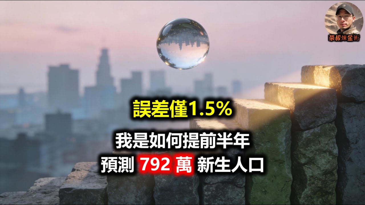 人口預測不是算命，是趨勢識別能力，預測誤差僅 1.5%！