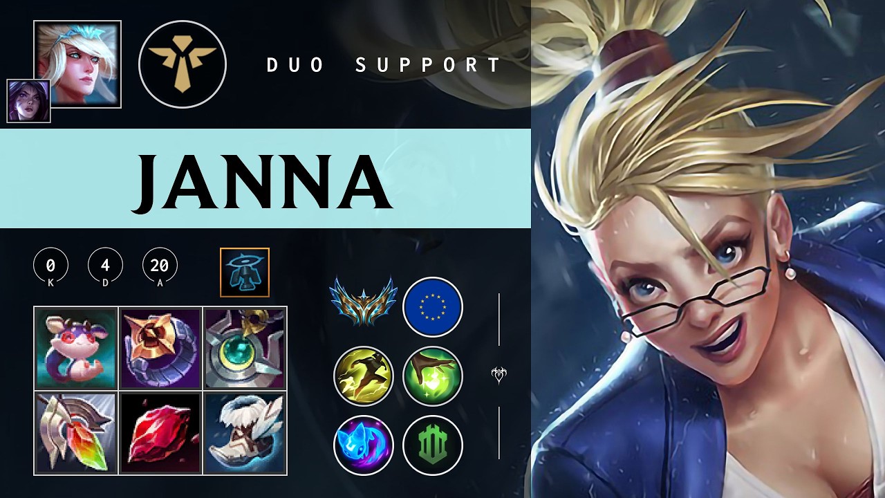 Janna Support vs Elise - EUW Challenger Patch 26.04
