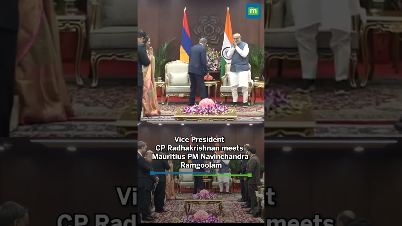 Vice President CP Radhakrishnan meets Mauritius PM Navinchandra Ramgoolam