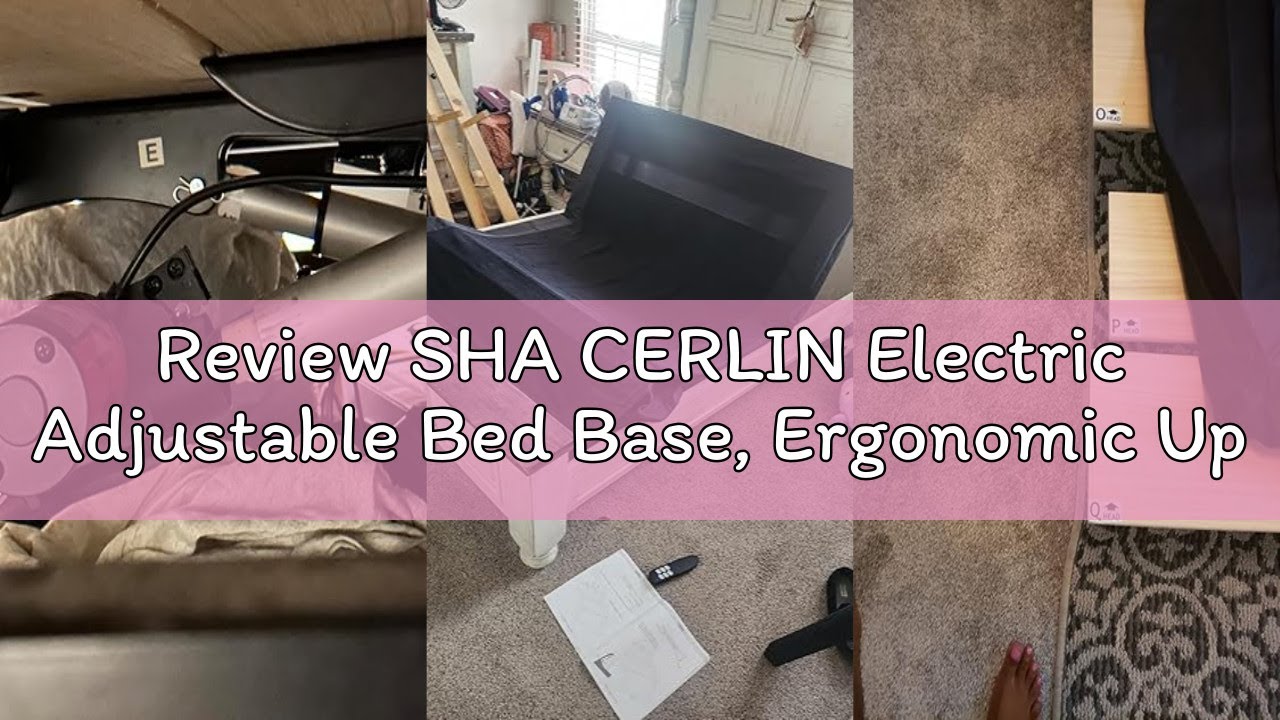 Review SHA CERLIN Electric Adjustable Bed Base, Ergonomic Upholstered Full Size Bed Frame with Upgra