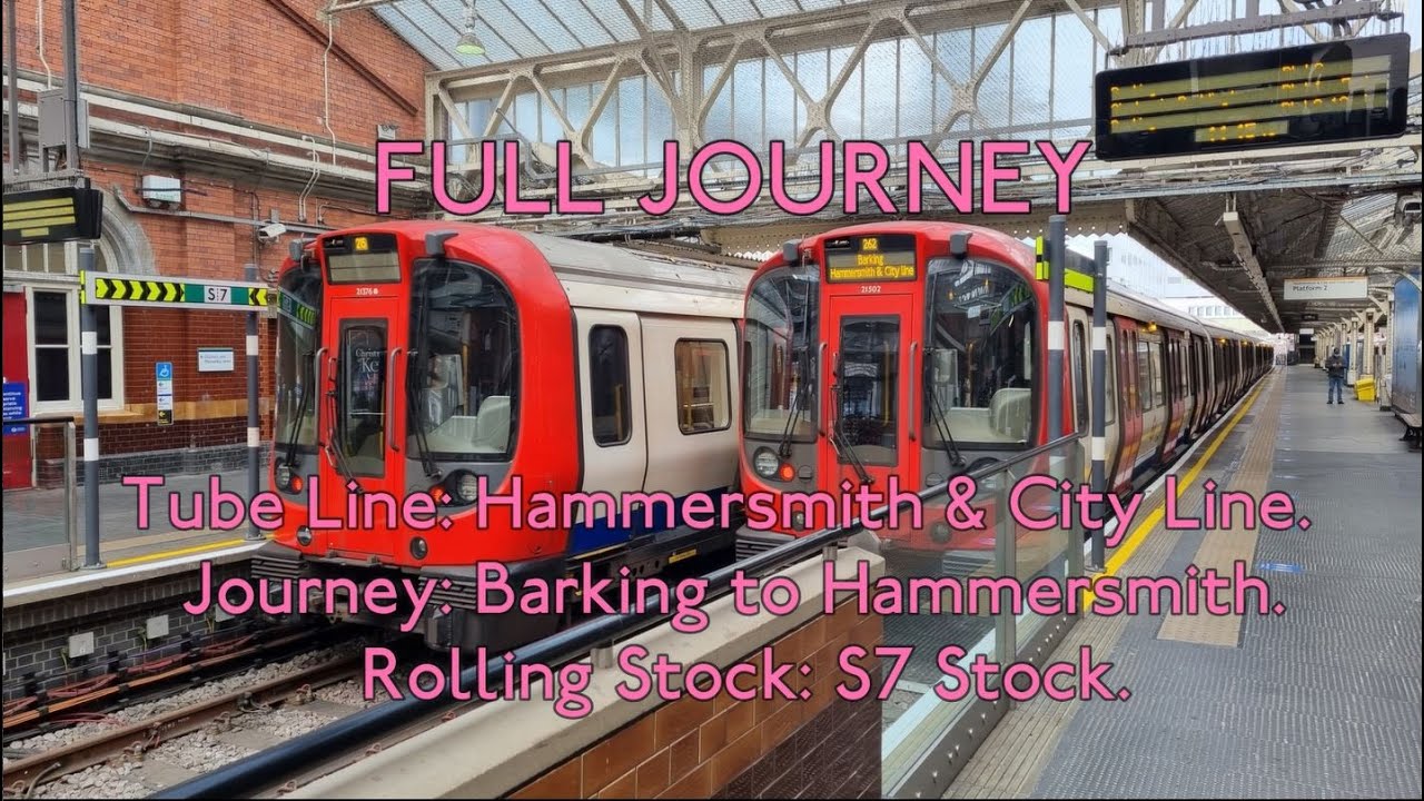 FULL JOURNEY | Hammersmith & City Line S7 Stock: Barking to Hammersmith.
