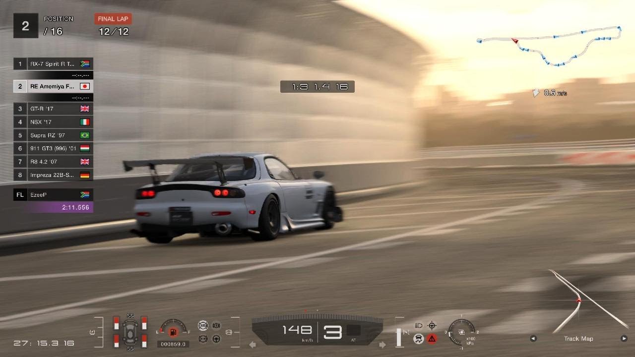 Gran Turismo 7 Tokyo expressway 600pp Mazda RX7 Mazda 787b Engine swap