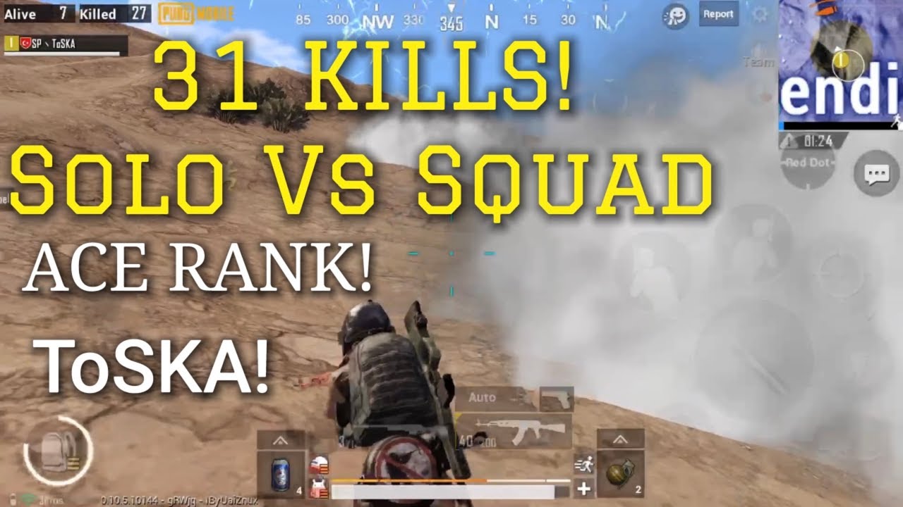 +31 KILLS! Solo Vs Squad | Miramar | Pubg Mobile | ACE Rank