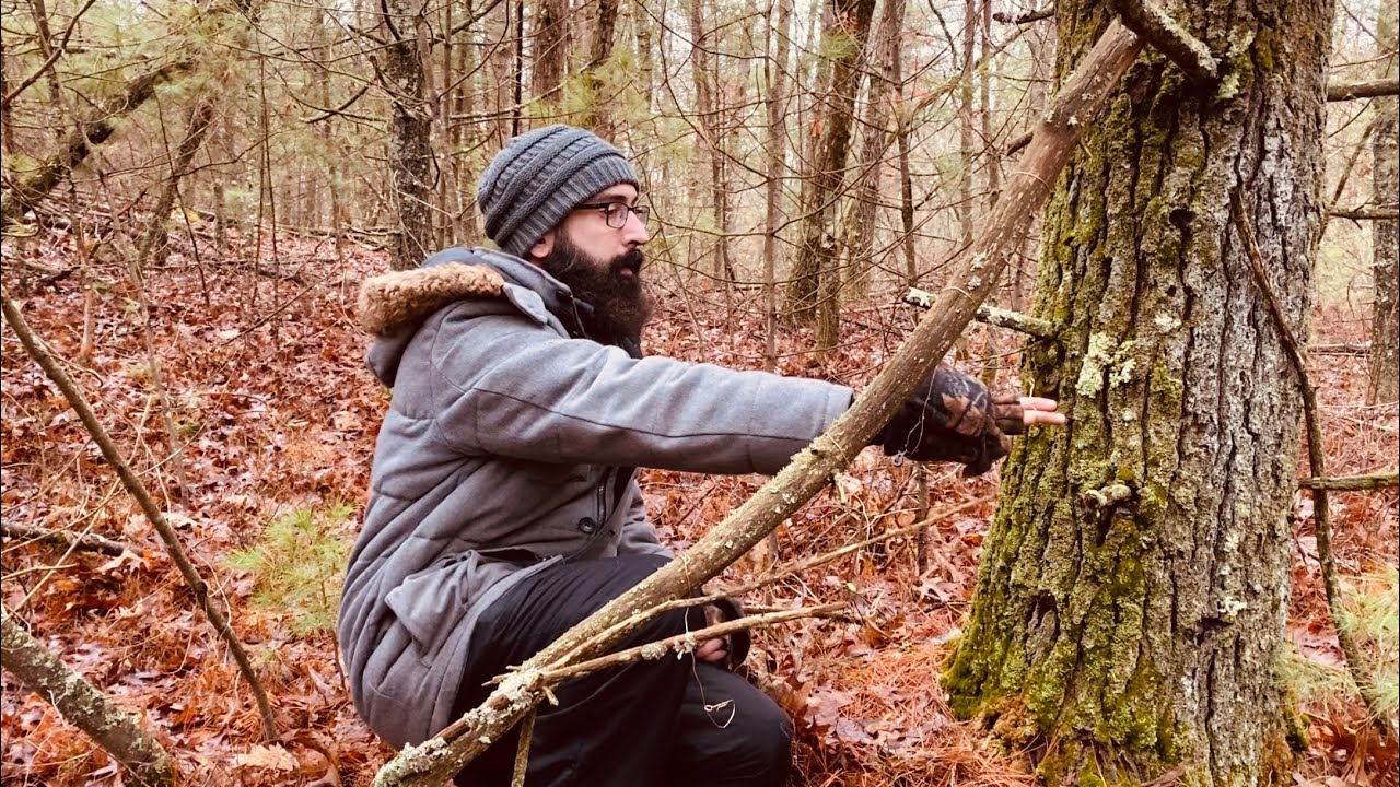 Squirrel pole snare trap