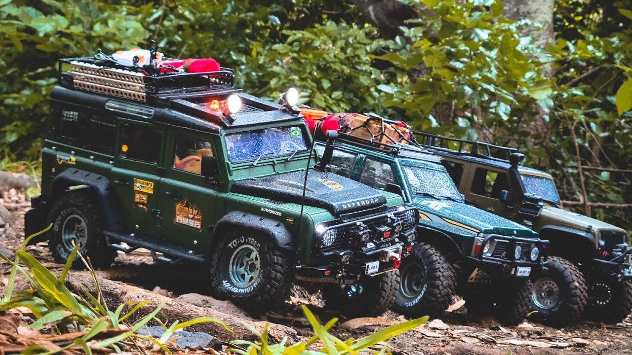 RC Crawlers Conquer Rocky Meadow Trail | Relaxing Cinematic Drive | Defender § Patrol § Wrangler 