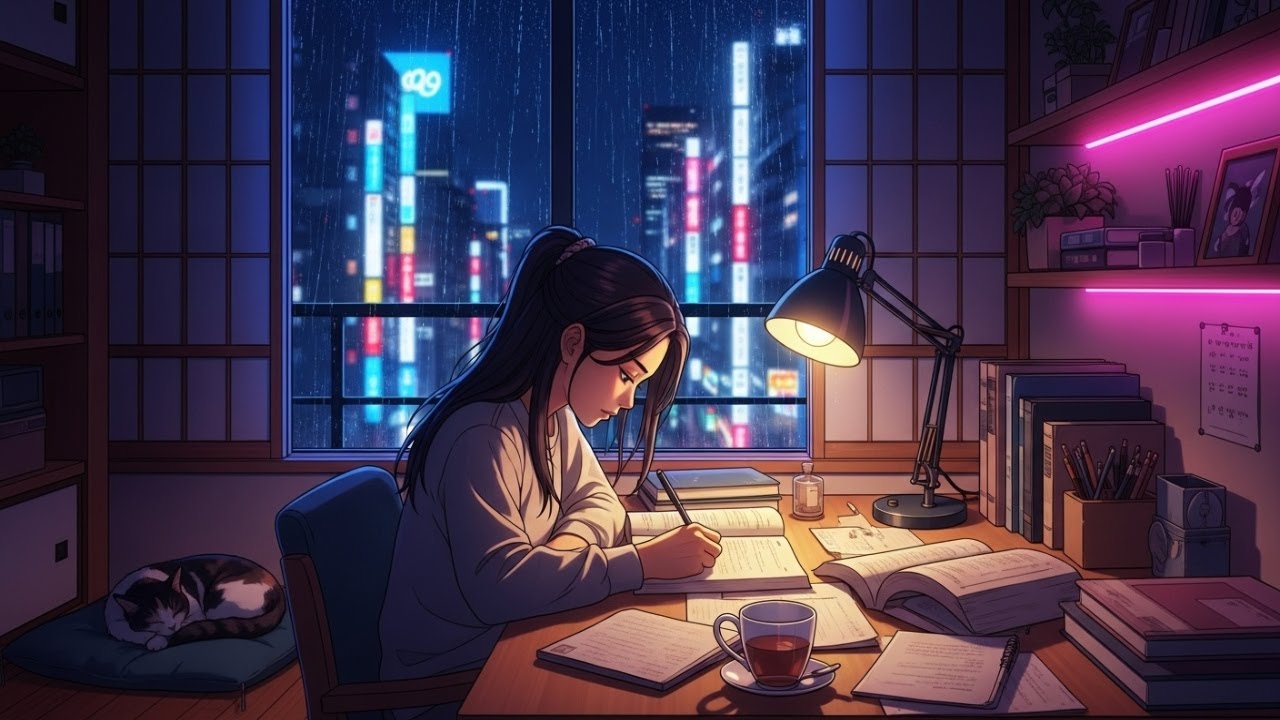 90’s Lofi City 🔮 Urban Rain & Lofi Hip Hop | Night Playlist 🌌