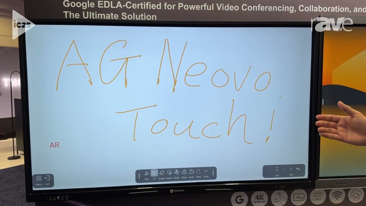 InfoComm 2025: AG Neovo Demos Meetboard 4 and Meetboard 4 Prime Interactive Displays