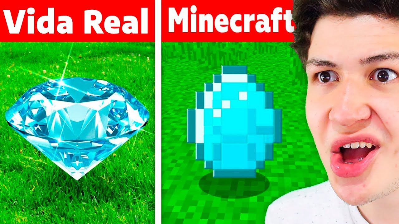 MINECRAFT vs VIDA REAL! *INCREÍBLE* Minecraft en la Vida Real