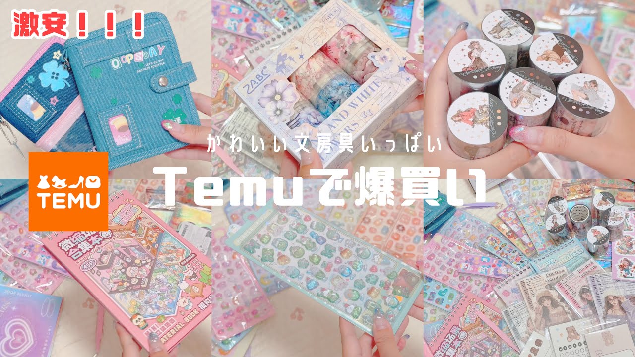 *Temuで手帳グッズ爆買い購入品紹介♡18,000円分だよ*
