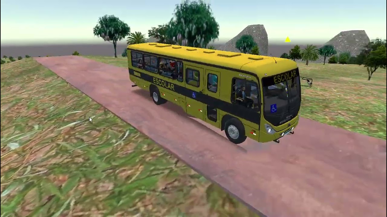 Proton Bus Simulator jogando com onibus marcopolo senior midi escolar