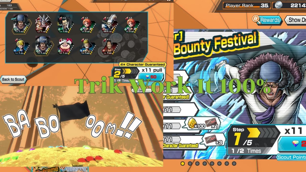 Terlalu Hokii!! Trik Gacha Extreme Kuzan /One Piece Bounty Rush/OPBR