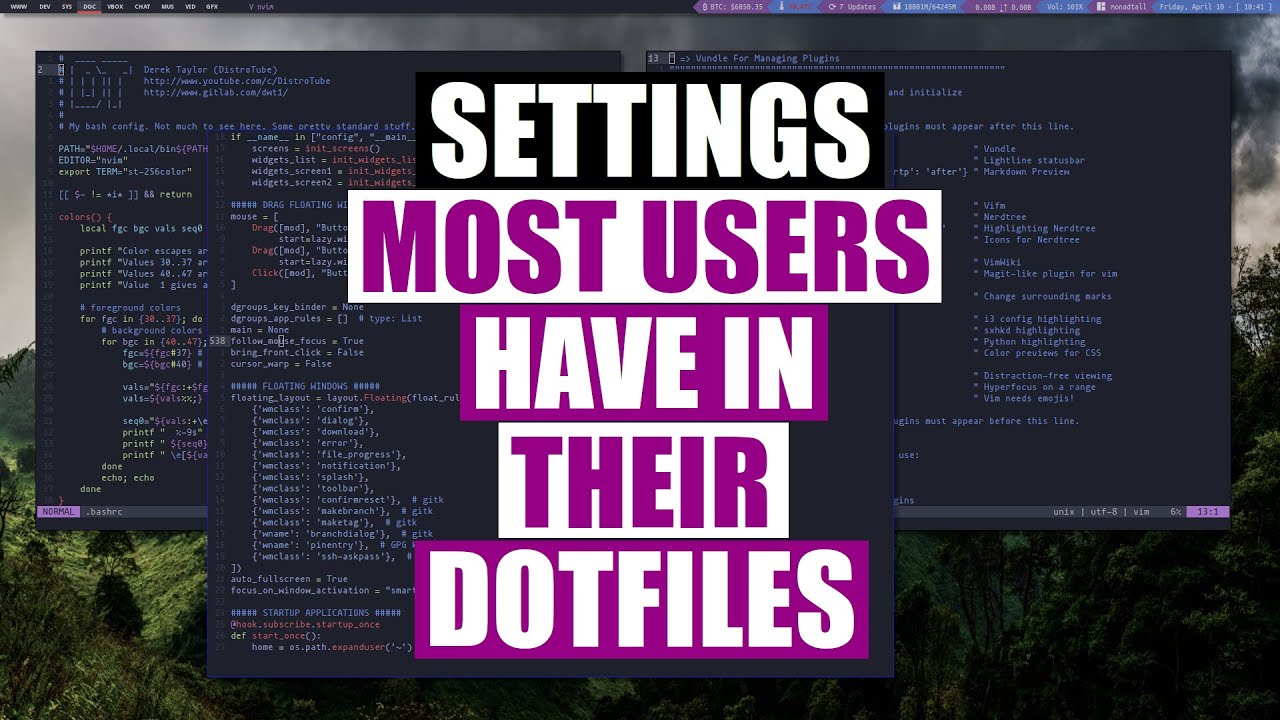 Что пользователи Linux добавляют в свои файлы конфигурации?