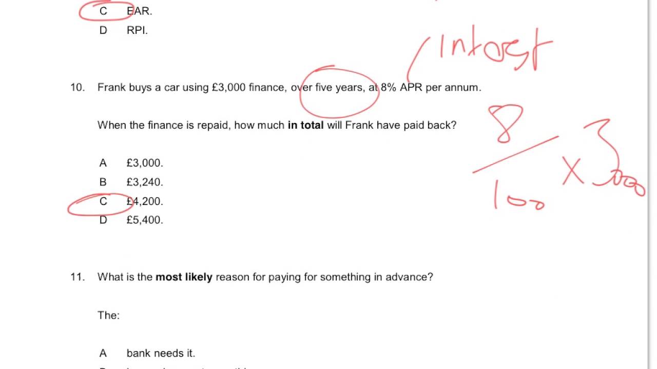 Finance Unit 2 - Paper A