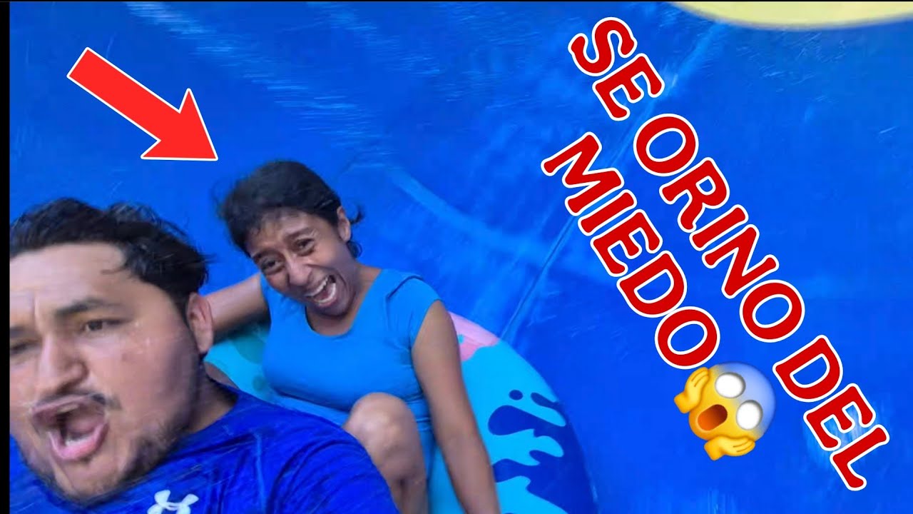 DOÑA VICKY hasta se orino del miedo al subirse a este tobogan
