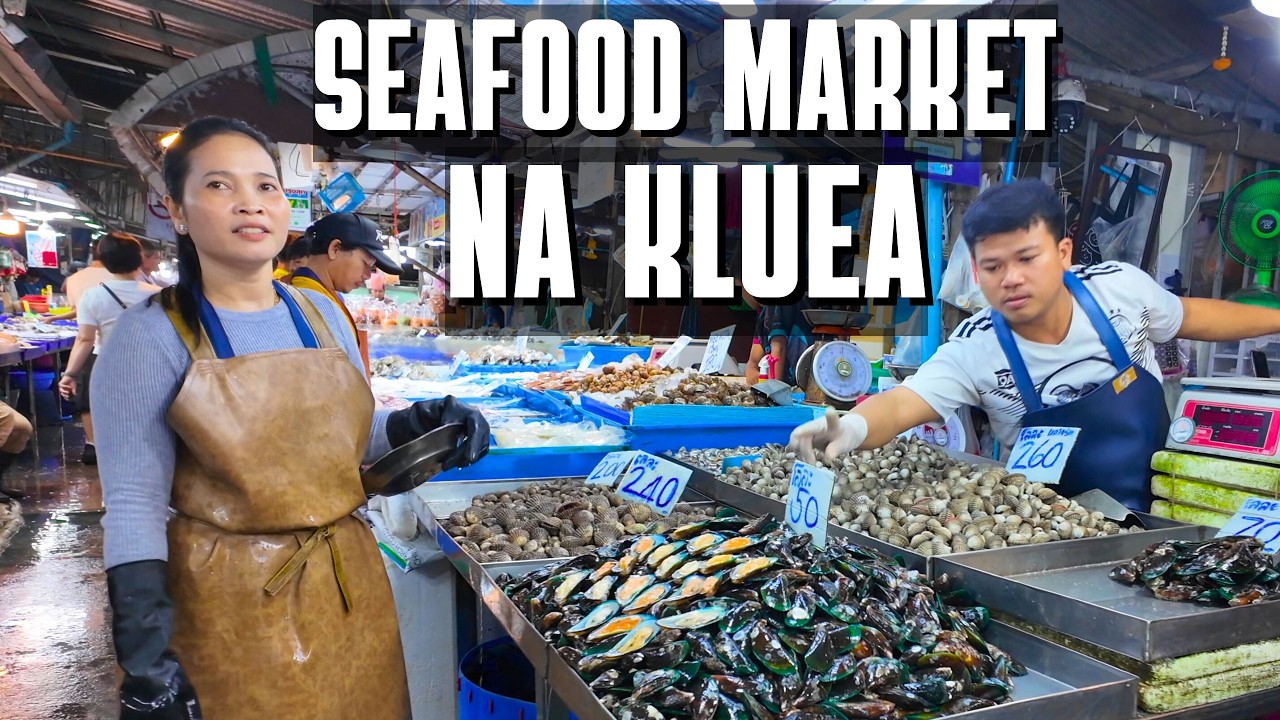 [4K] The best seafood market in Pattaya. Great prices! Thailand today June 2025