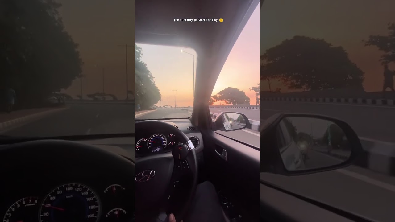 Morning Solo Drive with a Perfect Sunrise | Peaceful Vibes 🌄✨