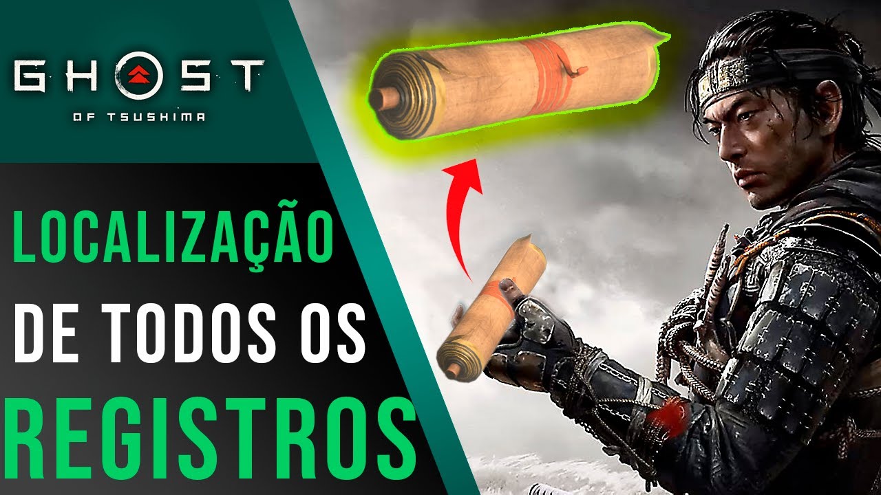 GHOST OF TSUSHIMA localização dos 40 registros