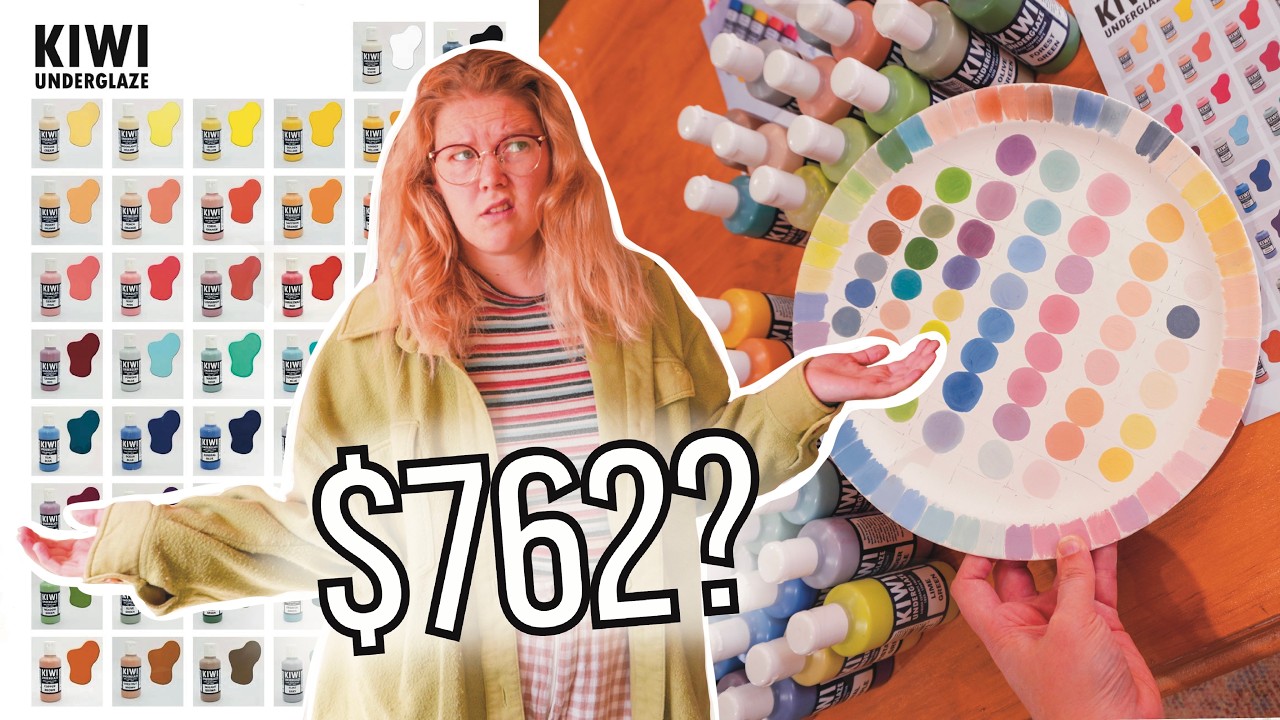 Trying new ART supplies 🎨 Are KIWI Underglazes worth the HYPE? - my review!