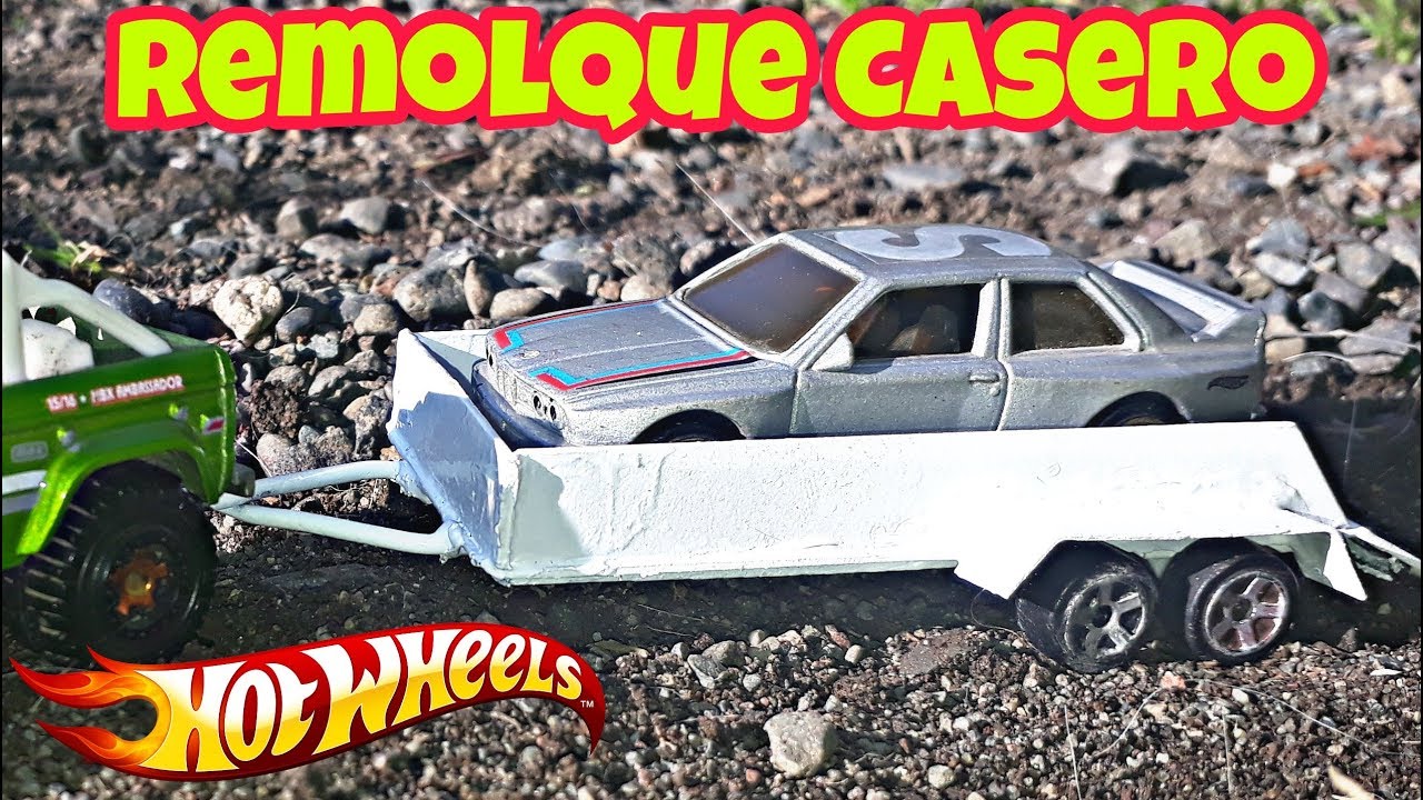 COMO hacer un REMOLQUE CASERO para tus hot wheels | custom de casa