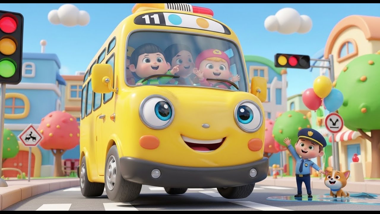 Wheels on the Bus Go on a City Rescue Ride | Kids Bus Adventure Story
