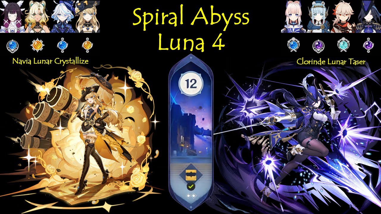 Fontaine Ladies but Lunar - Navia & Clorinde | Spiral Abyss Luna 4 | Genshin Impact Gameplay