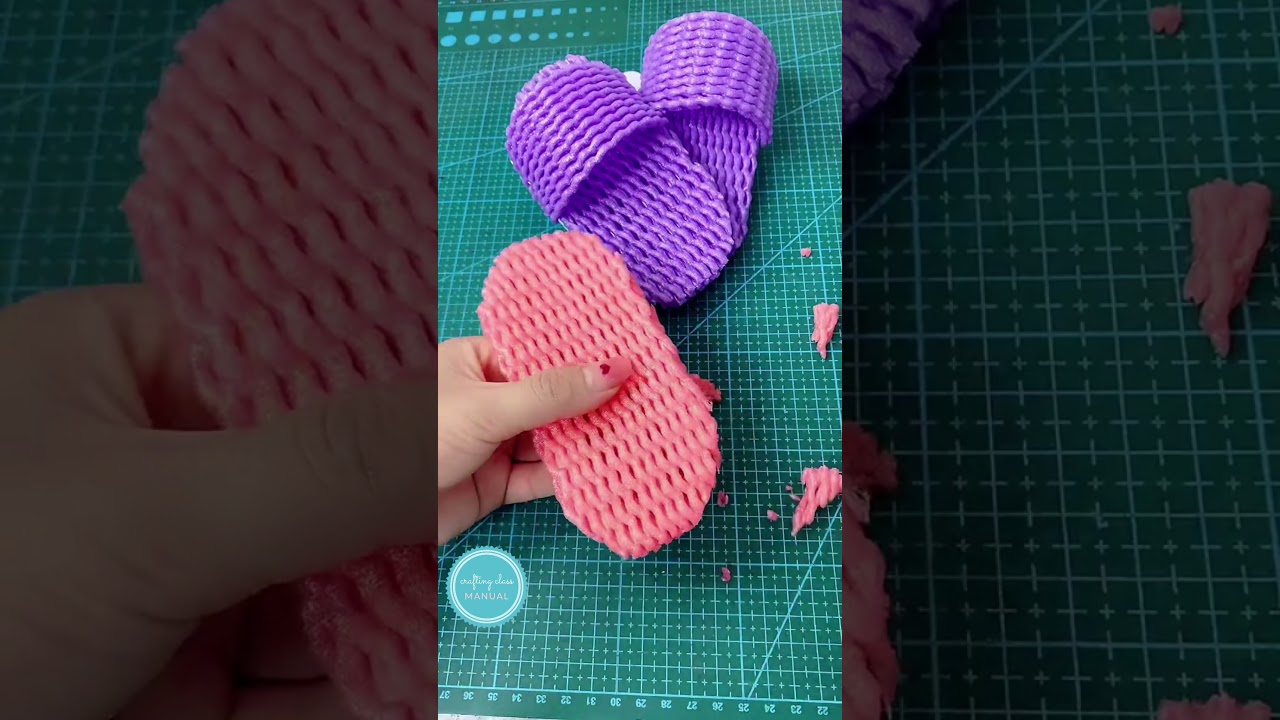 How to make slipper with bubble  wrap for fruit  /DIY Origami Crafts Tutorial step by step.  #shorts