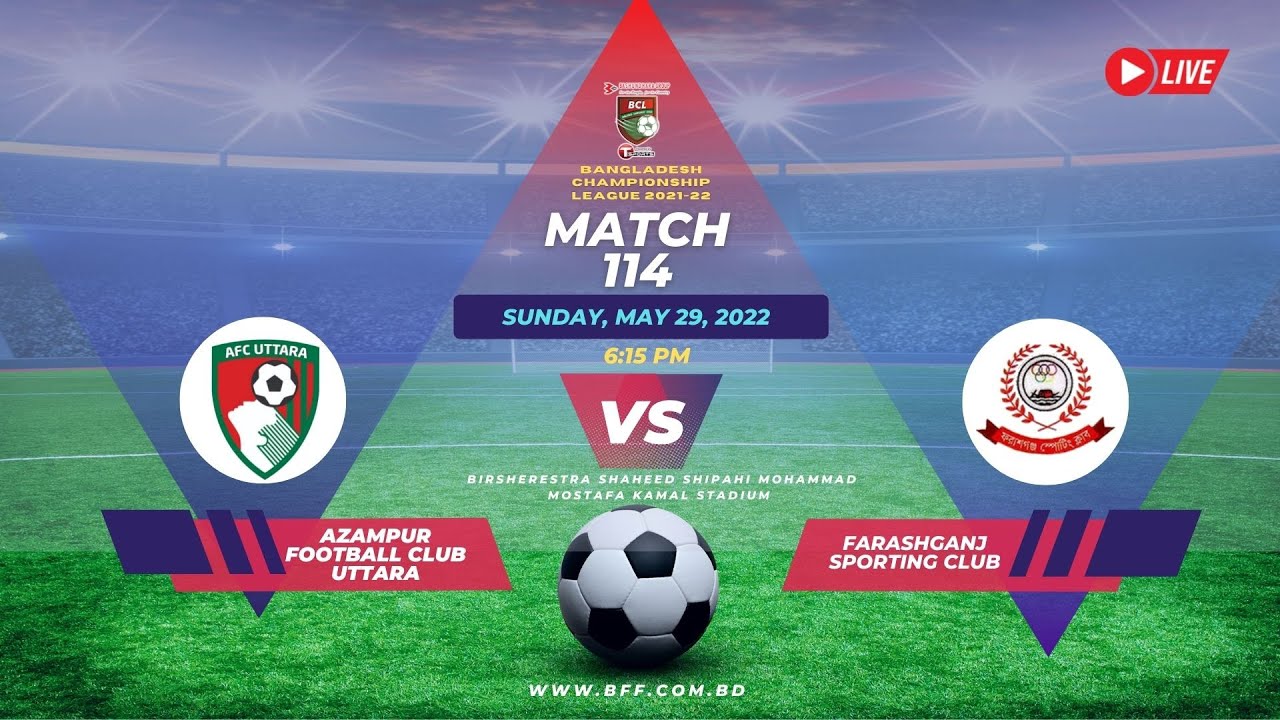 LIVE | Azampur FC Uttara  Vs  Farashgonj SC | BCL 2021-22