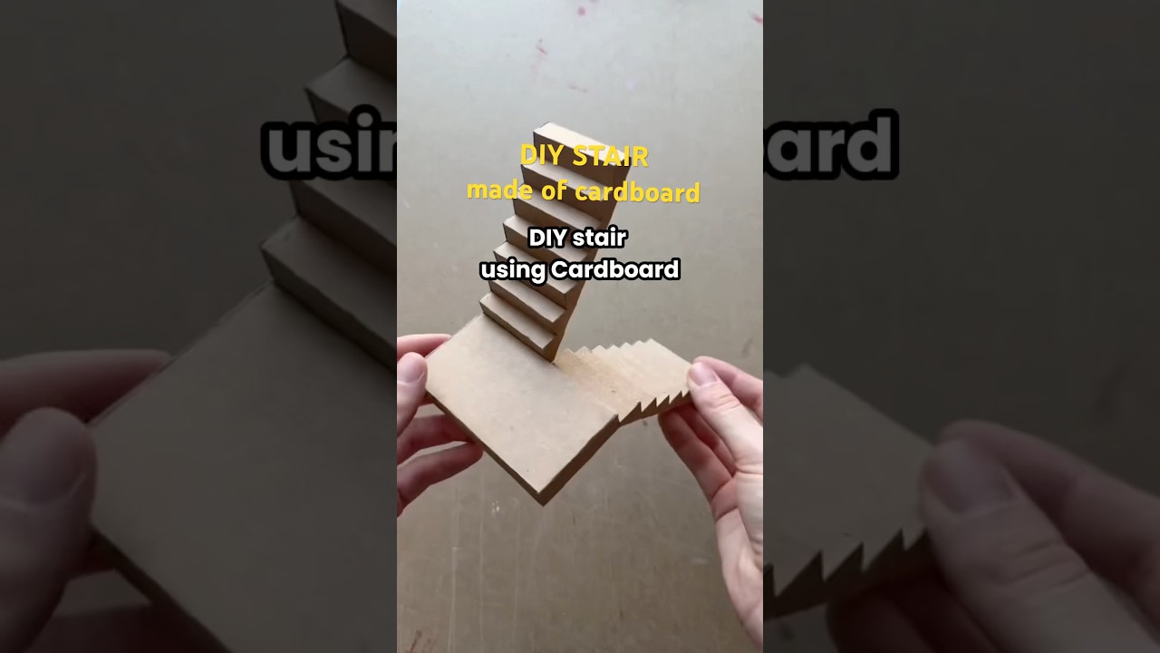 Diy stair using cardboard #architecture  #scalemodel  #diy #diycrafts