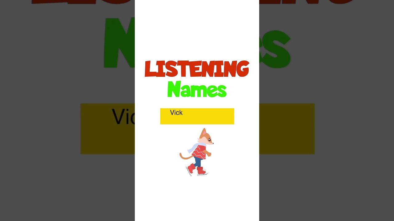 🎧🧑Boost Your Listening: Spell a Common Name for Cambridge Flyers Exam 