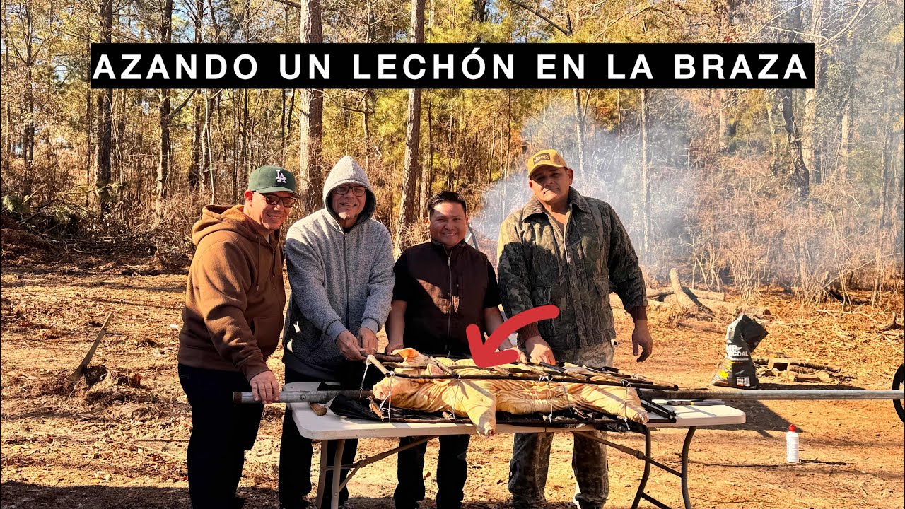 MIRA COMO HICIERON UN LECHÓN A LA BRAZA 