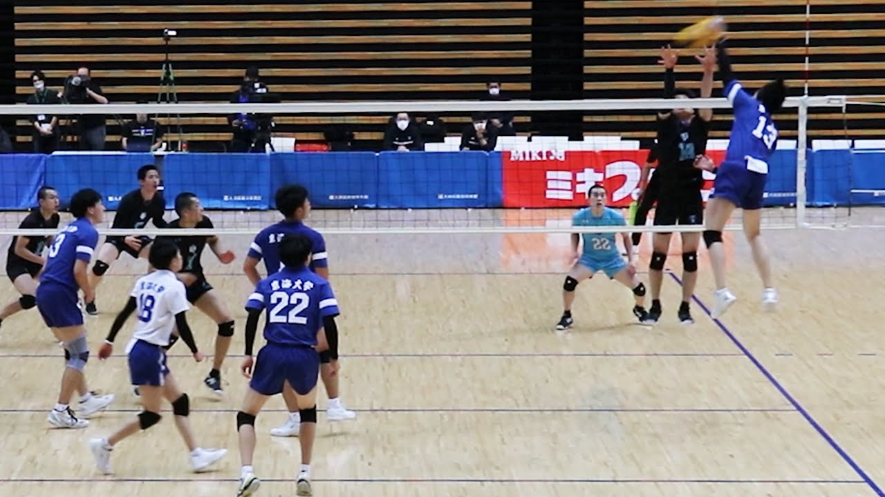 決勝戦  筑波大 vs 東海大 第1セット  垂水優芽、柳田歩輝、山本龍＜全日本インカレ2022＞＜男子バレーボール＞