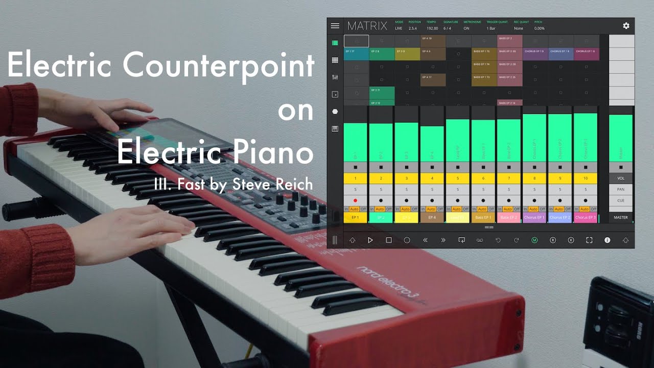Steve Reich - Electric Counterpoint: III. Fast (on Electric Piano)