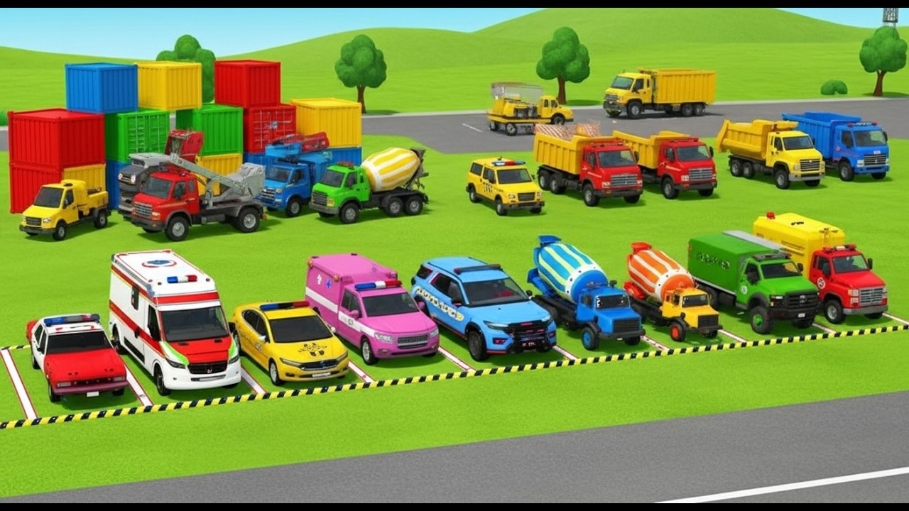 Garage with Colors – PICK UP VEHICLE COLLECTION 🚙 | COLOR MIX GARAGE