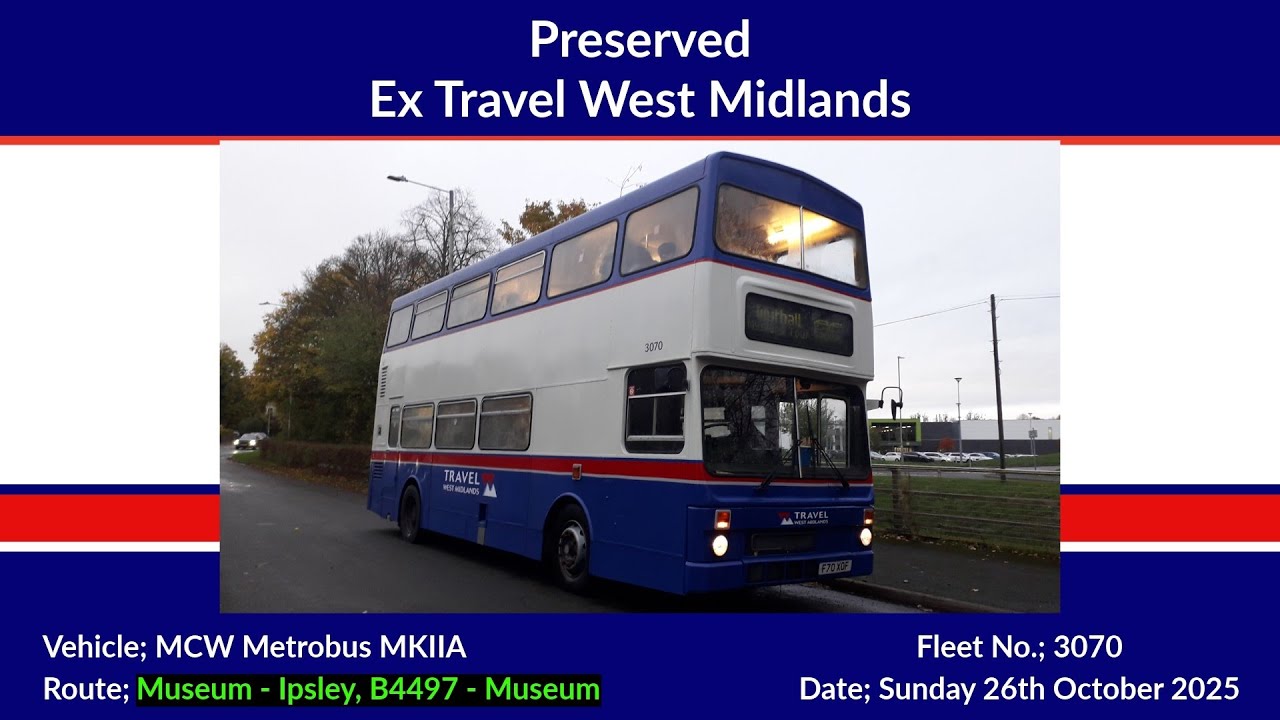 Preserved Ex Travel West Midlands | MCW Metrobus MKIIA | 3070 (F70 XOF)