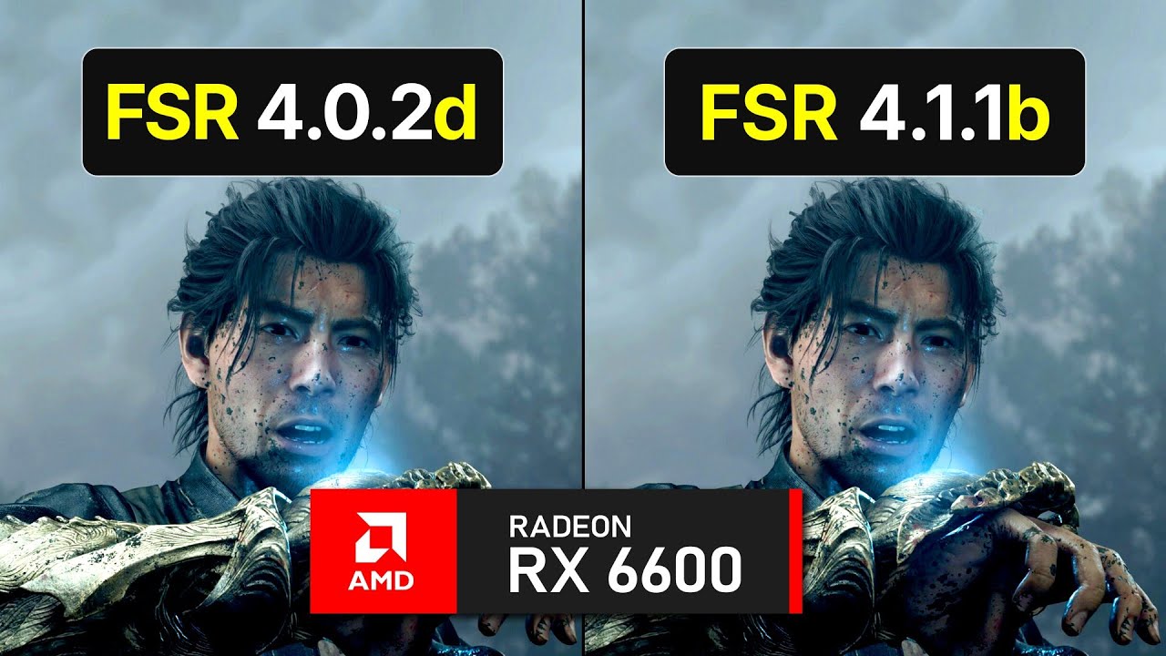 AMD FSR 4.1.1b vs 4.0.2d on RX 6600 - 1440p FSR Performance Test