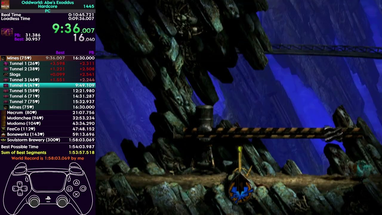 Abe's Exoddus Hardcore Speedrun in 1:55:38.185 [WORLD RECORD]