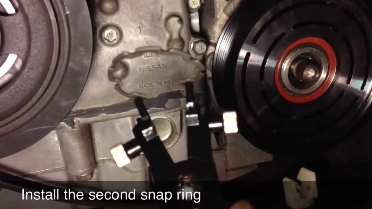 AC Compressor Clutch Repair / Replacement - Nissan Altima - DIY - Part 2