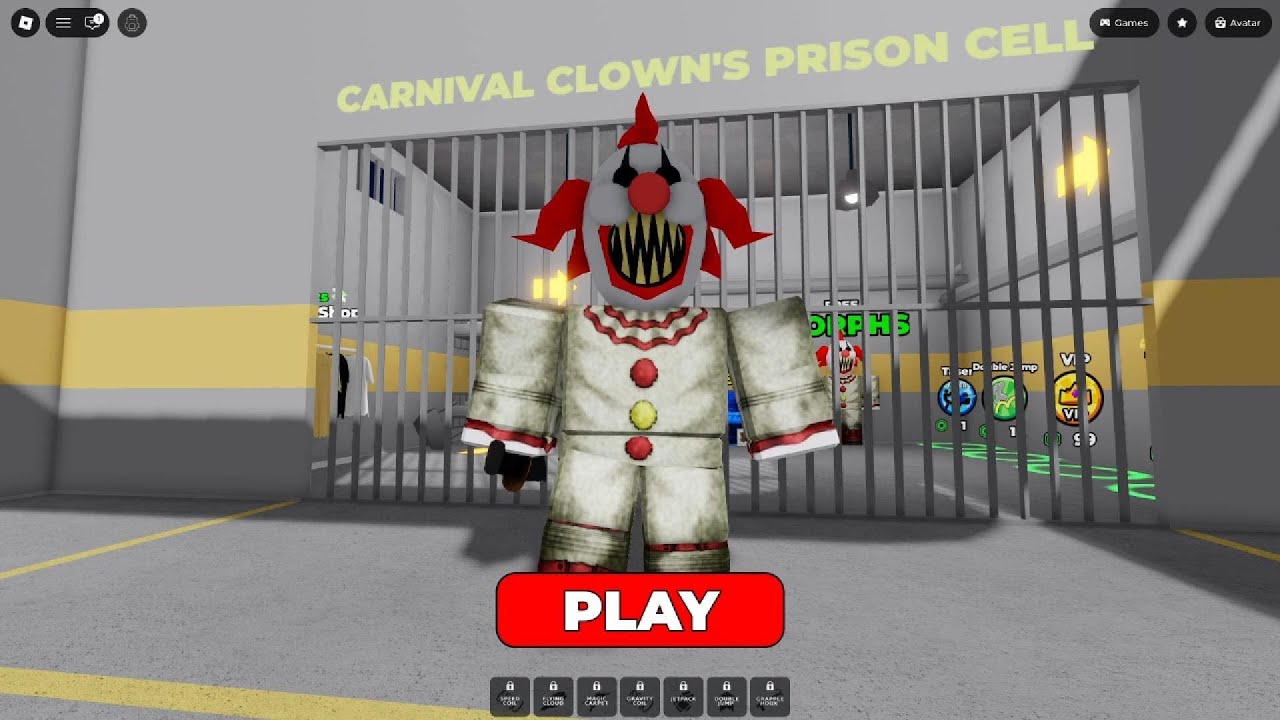 ROBLOX : CARNIVAL CLOWN'S PRISON RUN ! OBBY NEWW