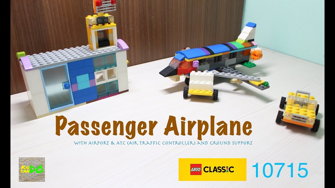 Lego Classic 10715 Passenger Plane and Air Traffic Control centre cum Airport Hub Build Instructions