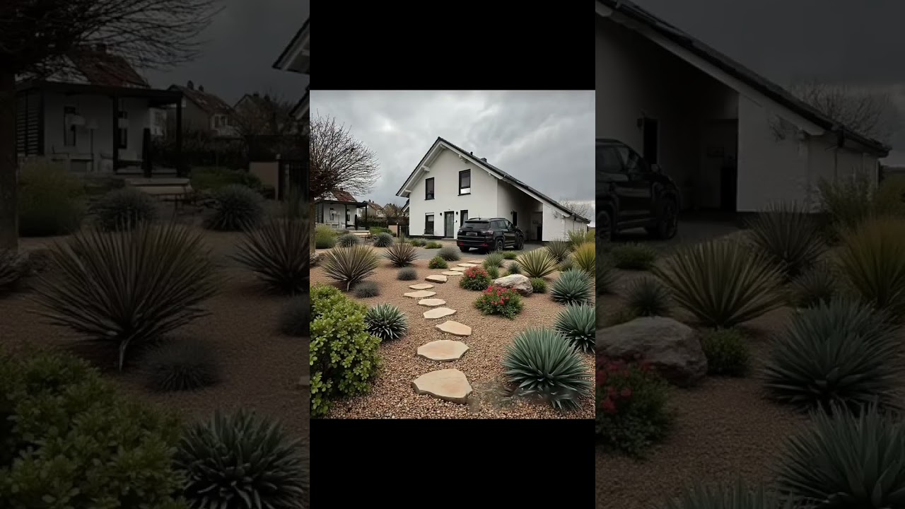 Gartengestaltung mit ChatGPT OpenAi KI Gartengestaltung Garten Inspiration Einfahrt Gartenplanung