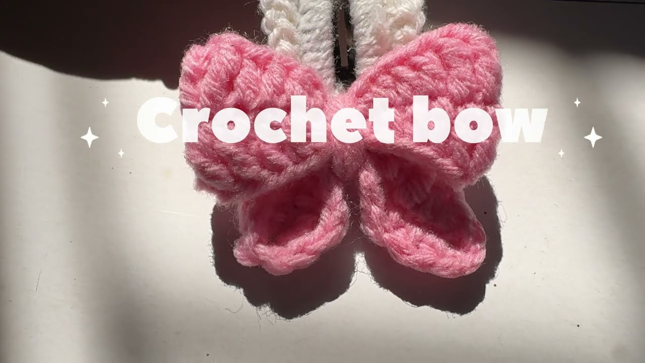 Crochet bow tutorial for beginners 🎀….#crochet #crochetbow #ytvideos 