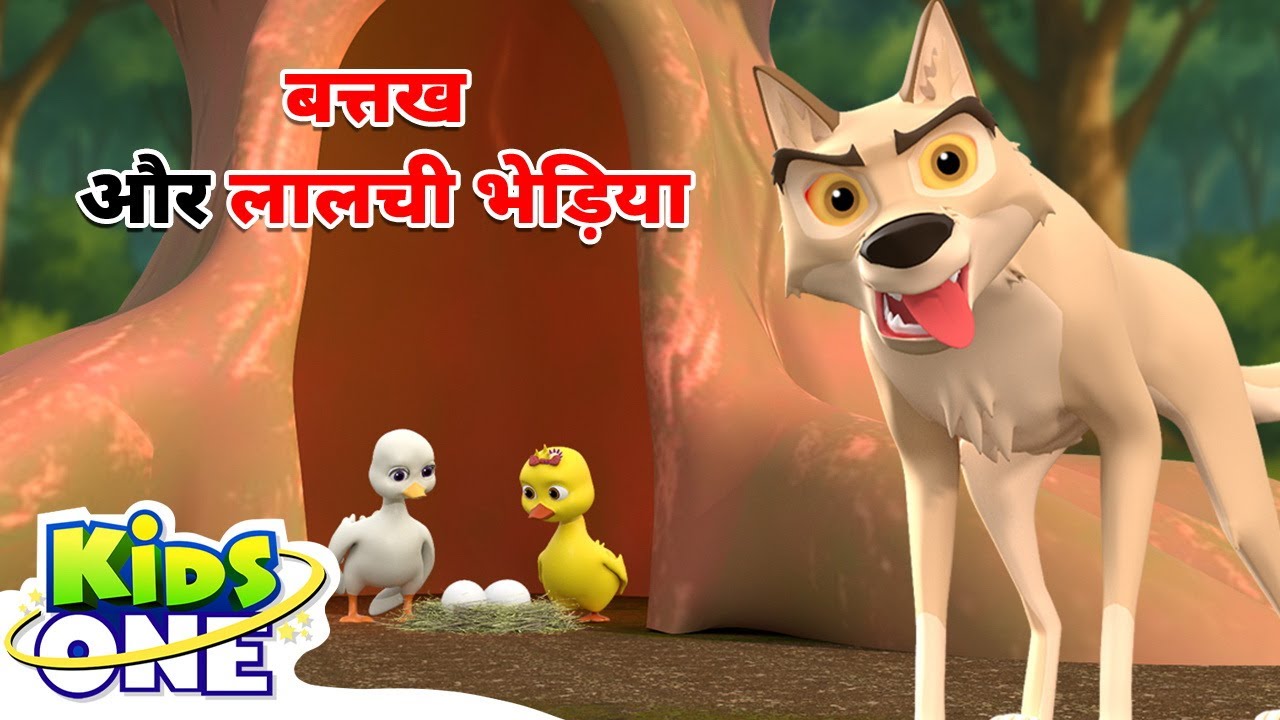Hindi Stories | बत्तख और लालची भेड़िया | The Duck And The Greedy Wolf | Kids Moral Stories In Hindi
